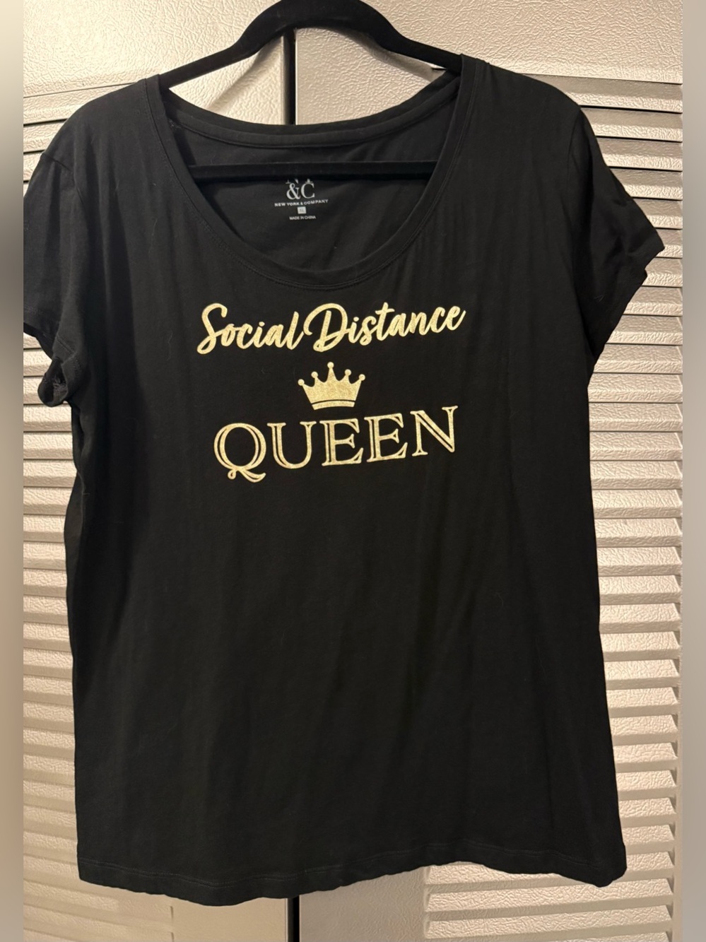 New York & Company Social Distance Queen Tee